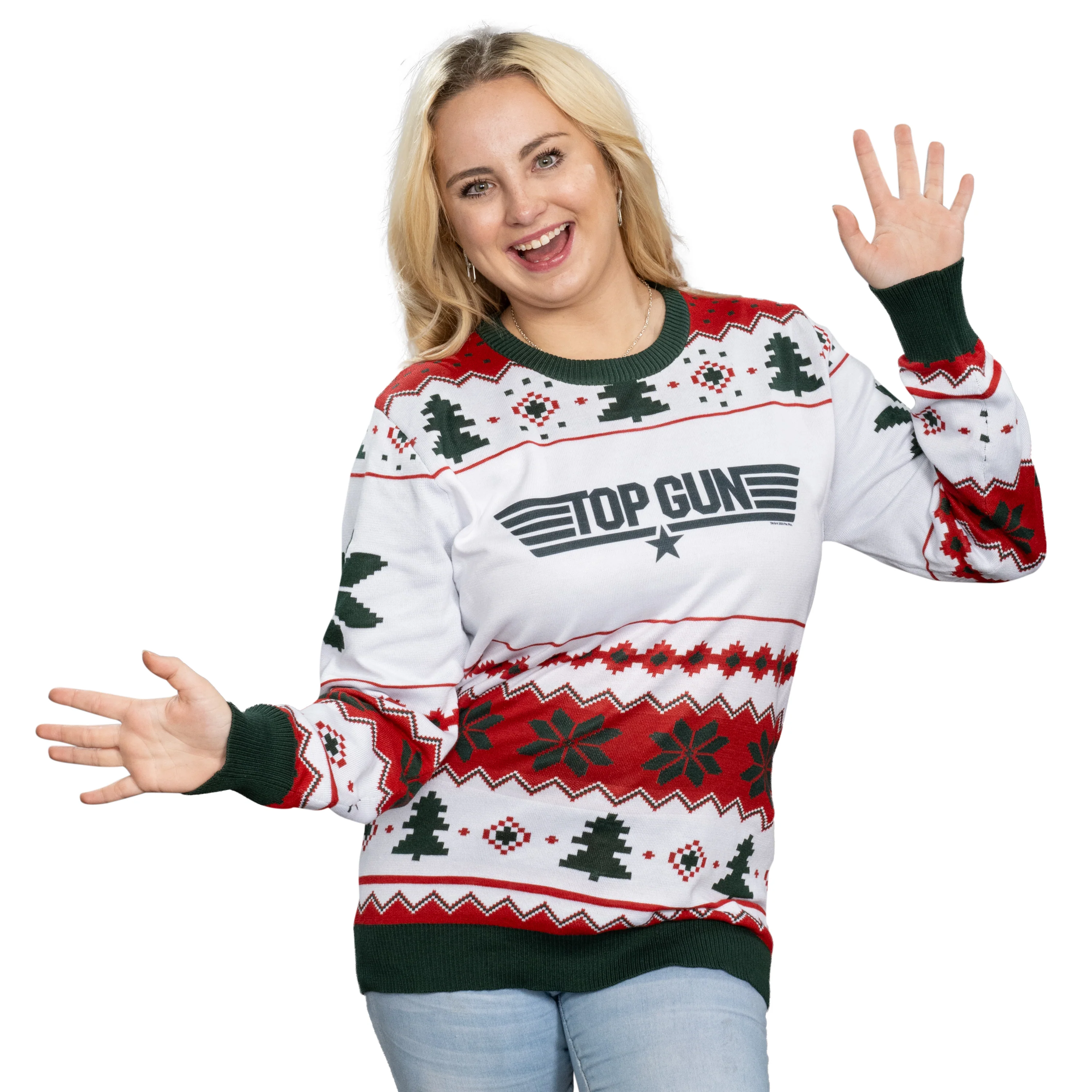 Top Gun Green Logo Christmas Sweater - Image 5