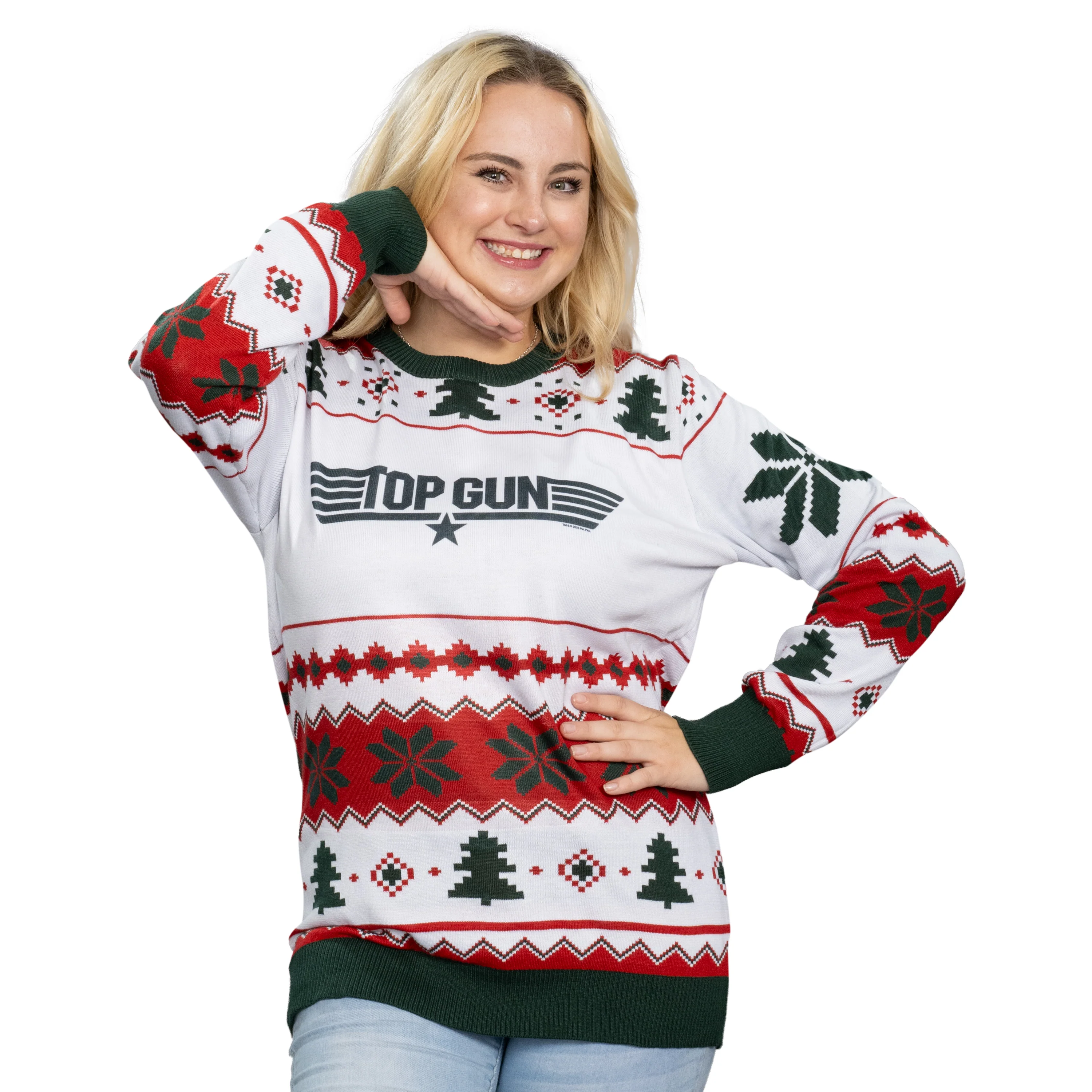 Top Gun Green Logo Christmas Sweater - Image 6