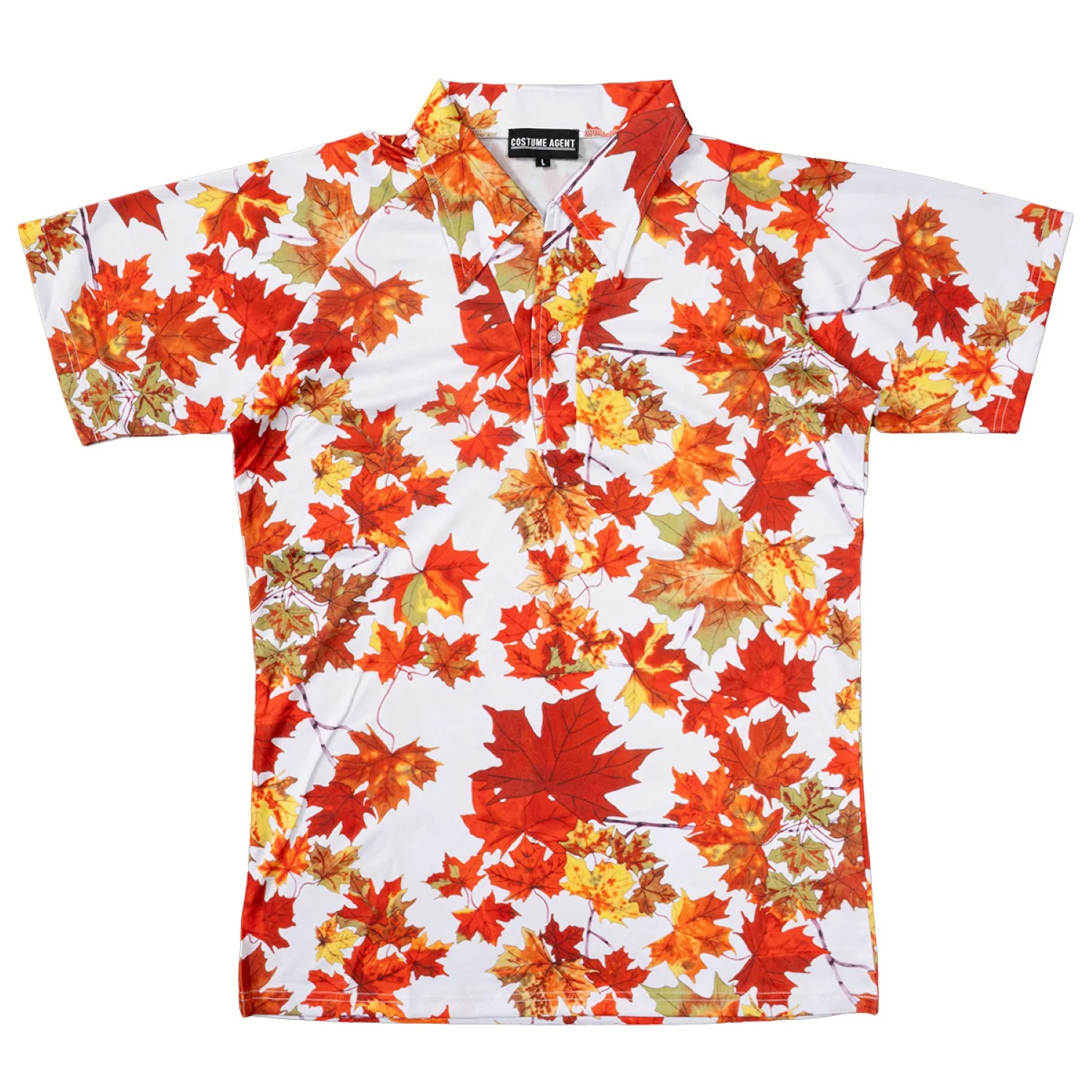 Tyler Durden Maple Leaf Button Up Shirt Adult Halloween Costume Cosplay Shirt - Image 3