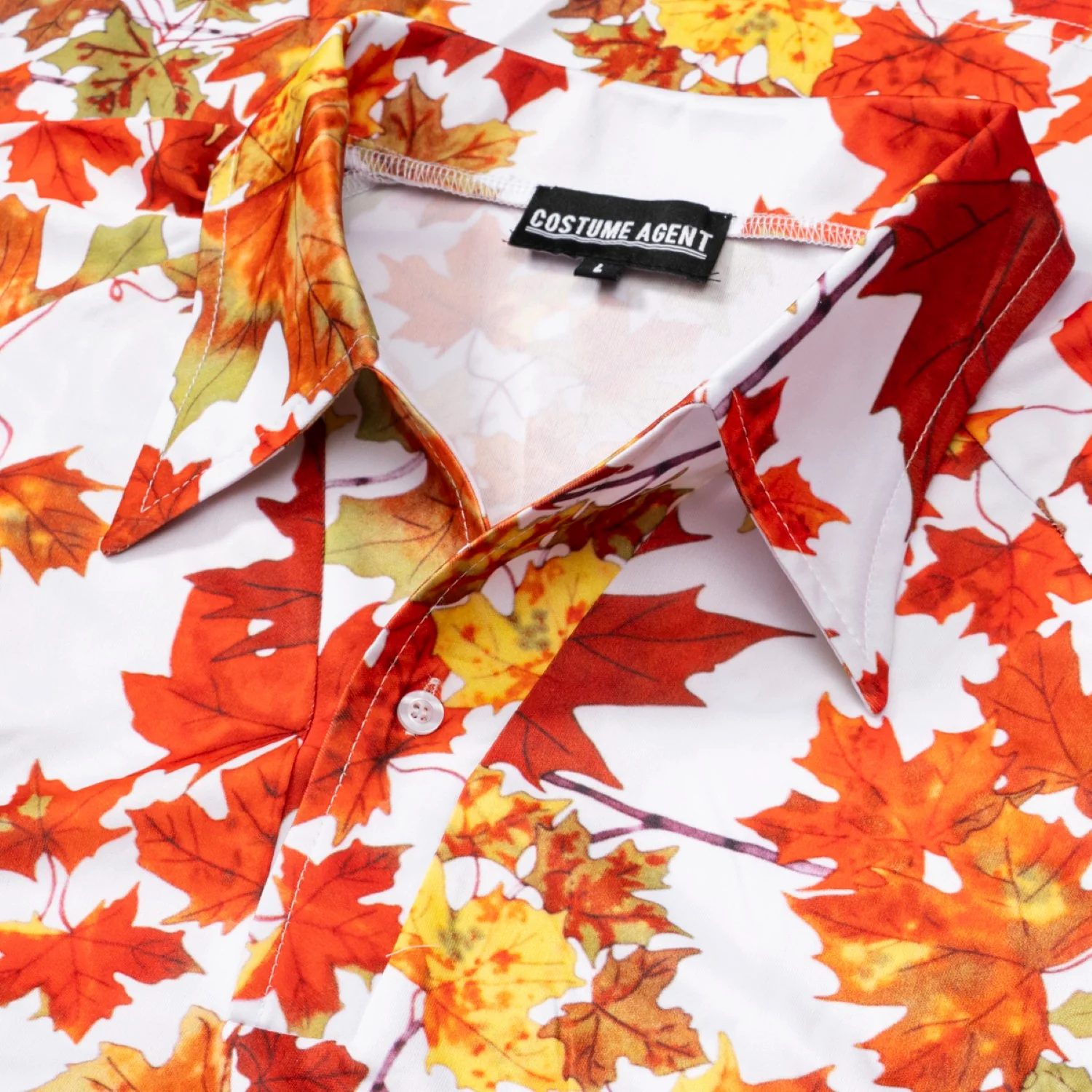 Tyler Durden Maple Leaf Button Up Shirt Adult Halloween Costume Cosplay Shirt - Image 4