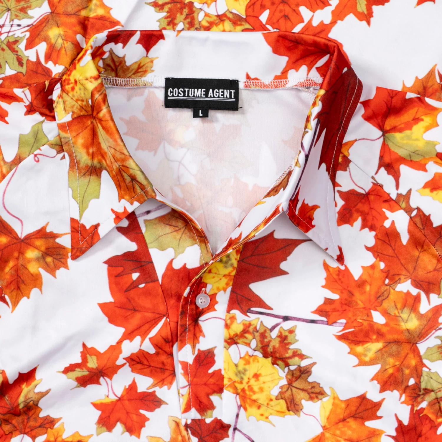 Tyler Durden Maple Leaf Button Up Shirt Adult Halloween Costume Cosplay Shirt - Image 5