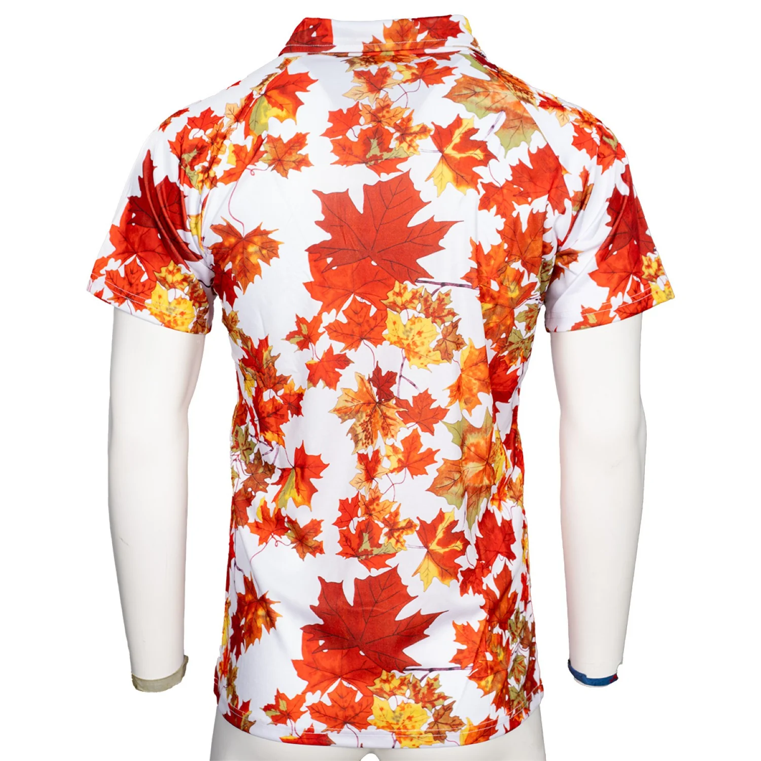 Tyler Durden Maple Leaf Button Up Shirt Adult Halloween Costume Cosplay Shirt - Image 8
