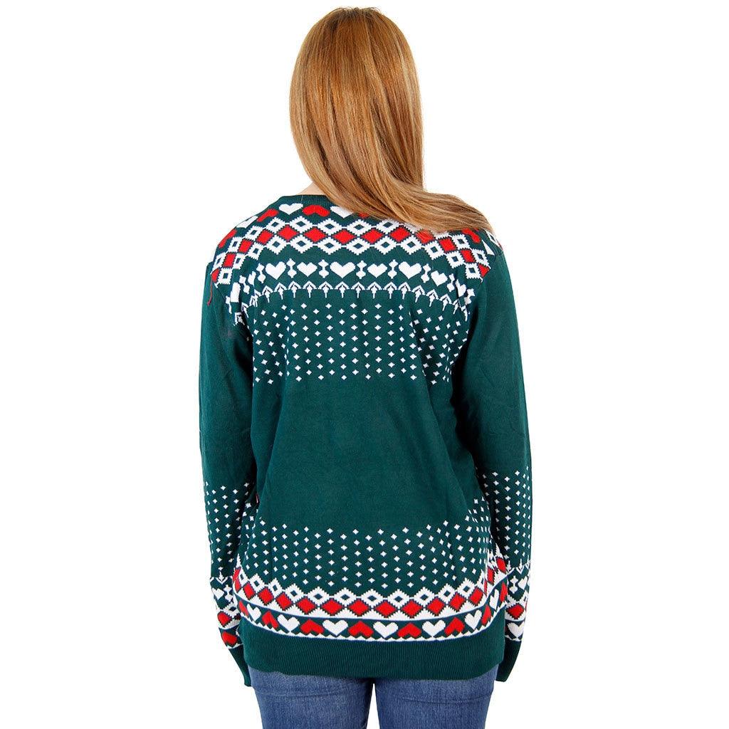 Ugly Christmas Sweater Flashing Nose Reindeer Sweater - Image 6