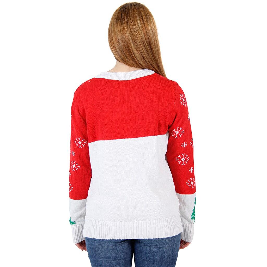Ugly Christmas Sweater Snowman & Trees with Flashing Lights - Image 3
