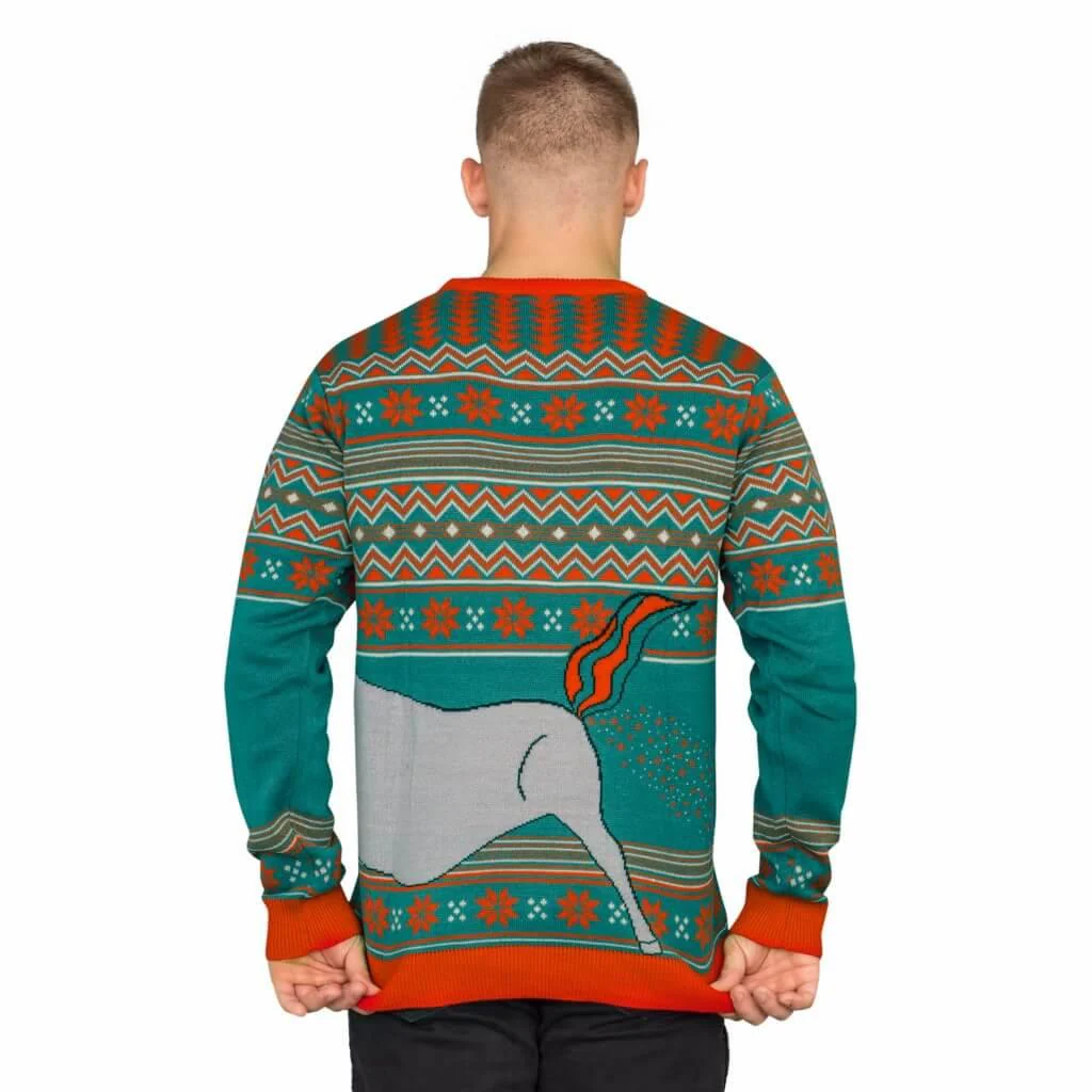 Unicorn Candy Canes and Star Dust Ugly Christmas Sweater - Image 2