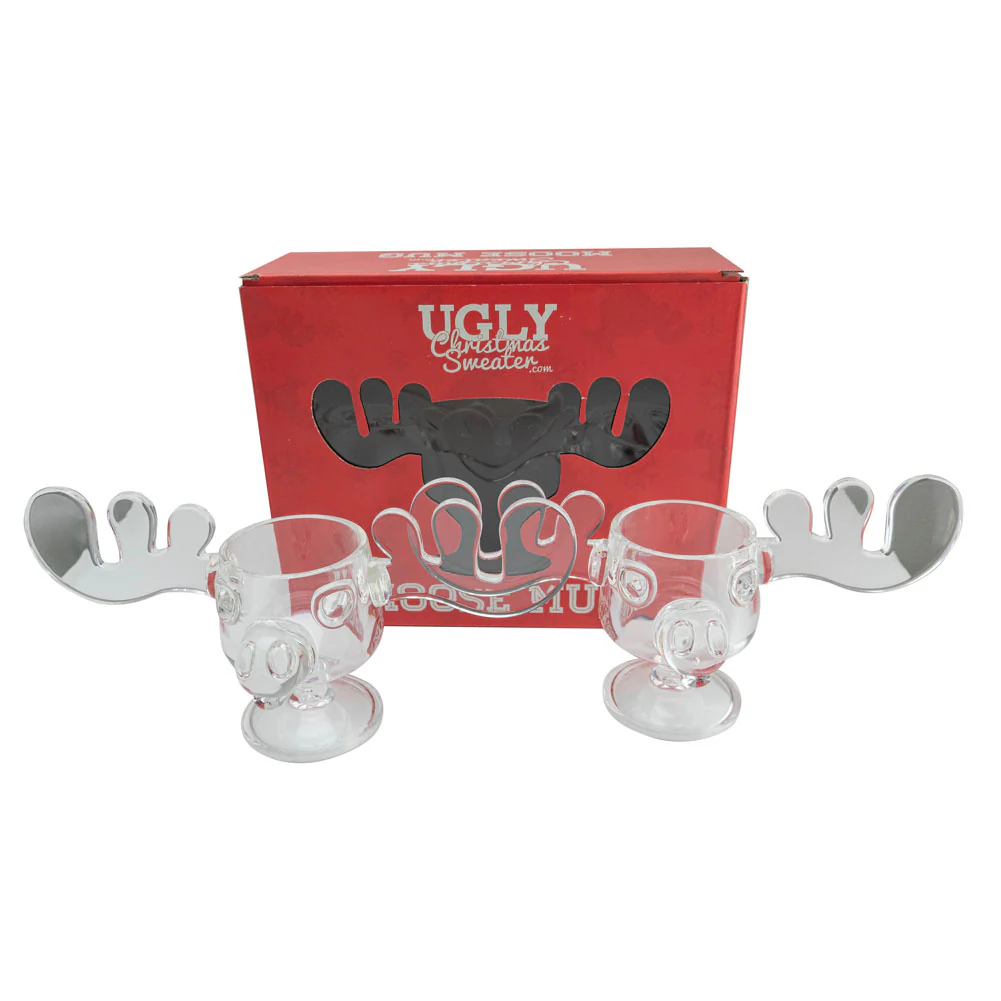 Vacation Movie Moose Mug Acrylic Christmas Clear Eggnog Mug - Image 2
