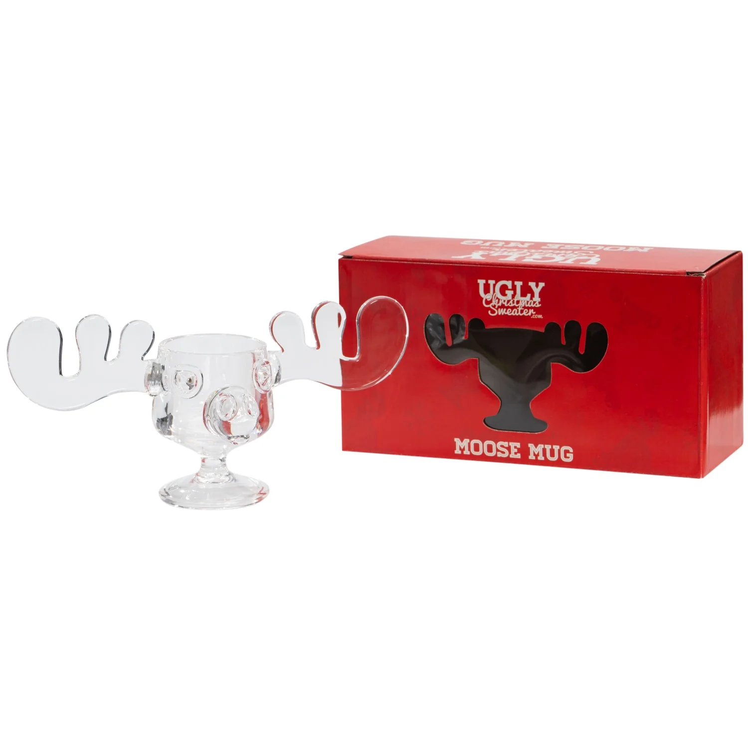 Vacation Movie Moose Mug Acrylic Christmas Clear Eggnog Mug - Image 4