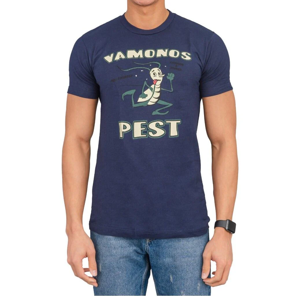 Vamonos Pest Logo Adult Navy T-Shirt