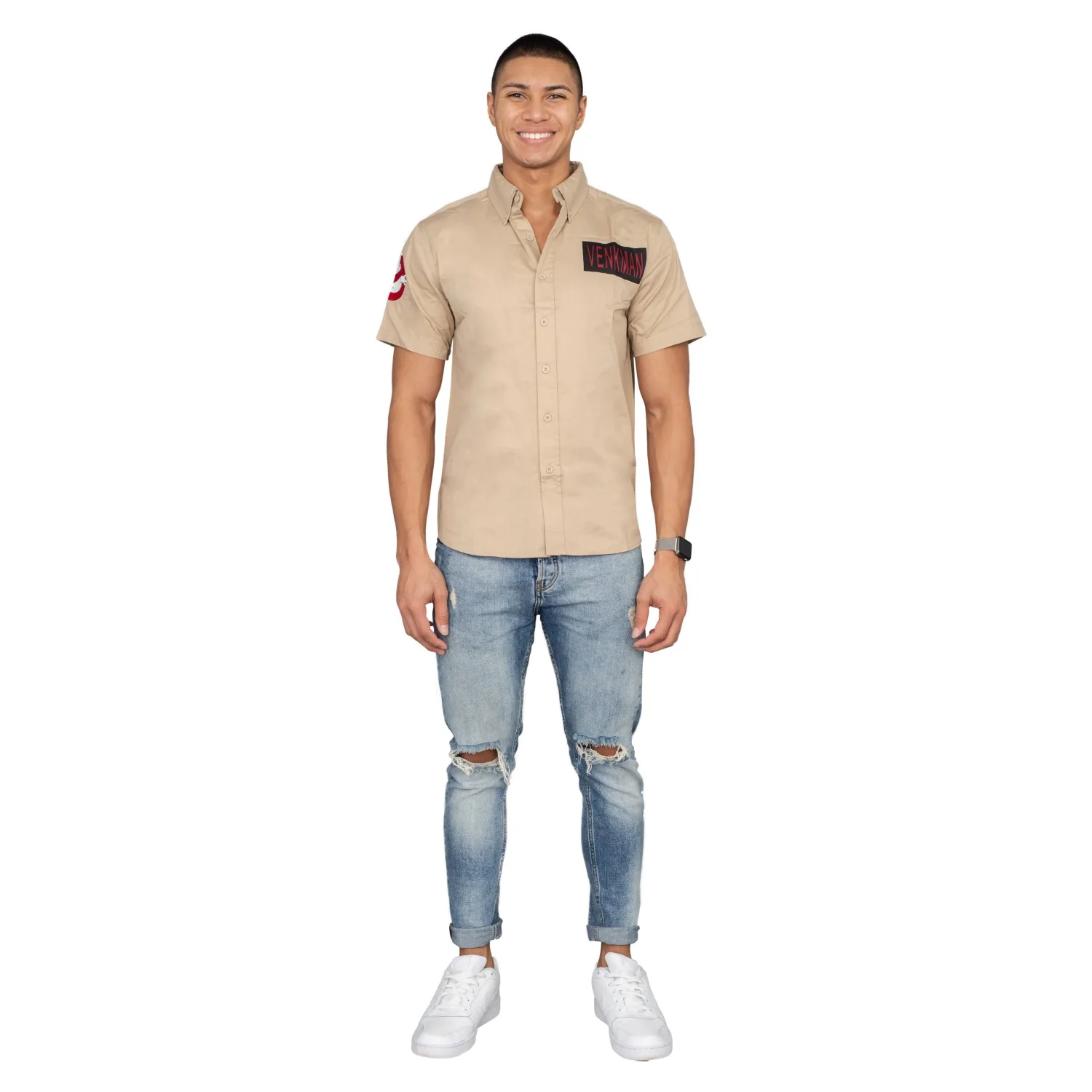 Venkman Button Up Costume Shirt - Image 7
