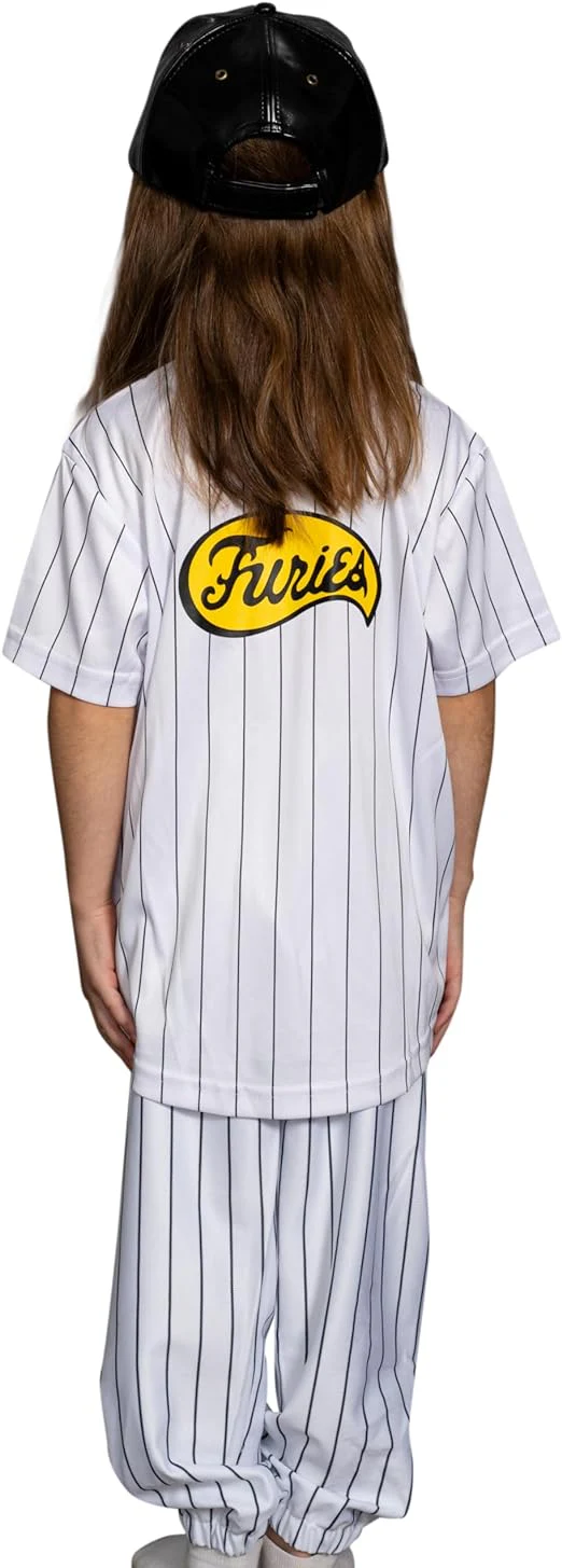 Warriors Baseball Team Pinstriped Jersey Pants and Hat Kids - Image 3