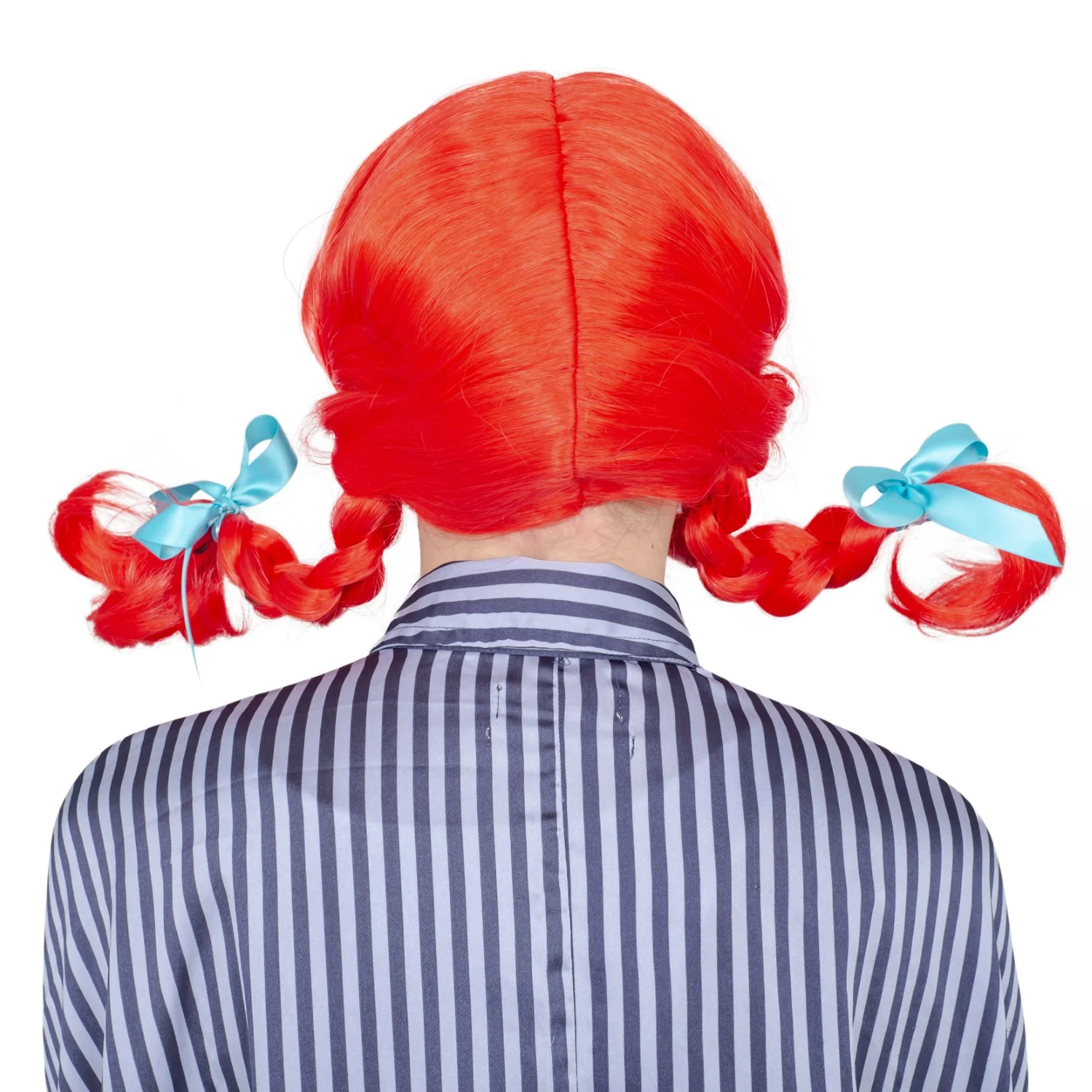 Fast Food Red Hair with Braids Adult Deluxe Halloween Costume Cosplay Wig - Image 4