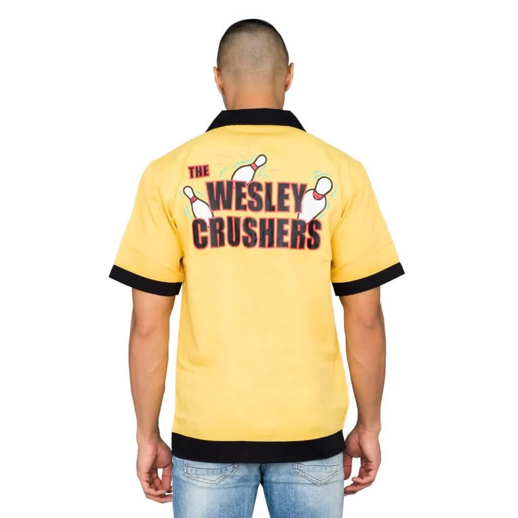 Wesley Crushers Bowling Gold Adult Button Up Costume Shirt - Image 3