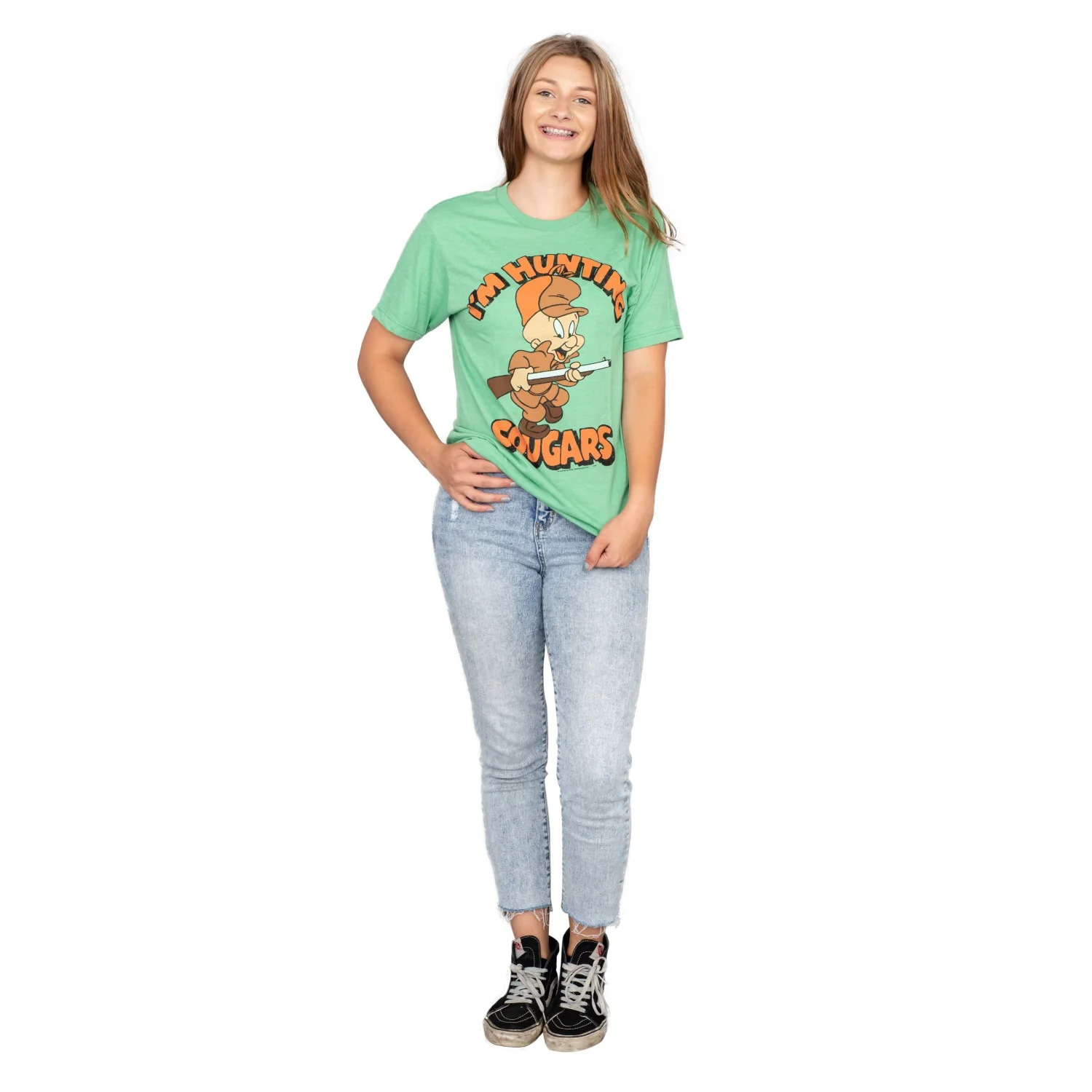 Women's Looney Tunes Elmer Fudd I'm Hunting Cougars T-Shirt - Image 2
