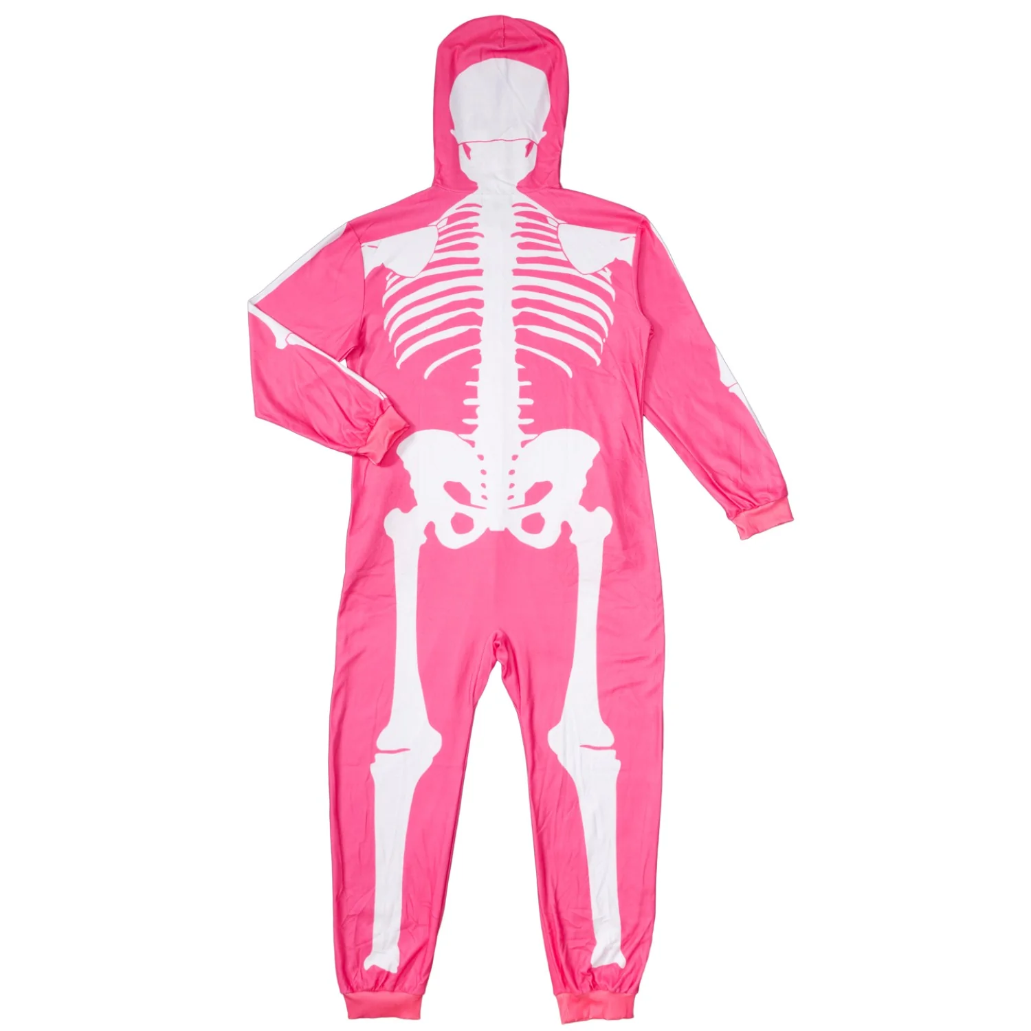 Women's Pink Skeleton Halloween Costume Cosplay Jumpsuit (With Mask) - Image 11