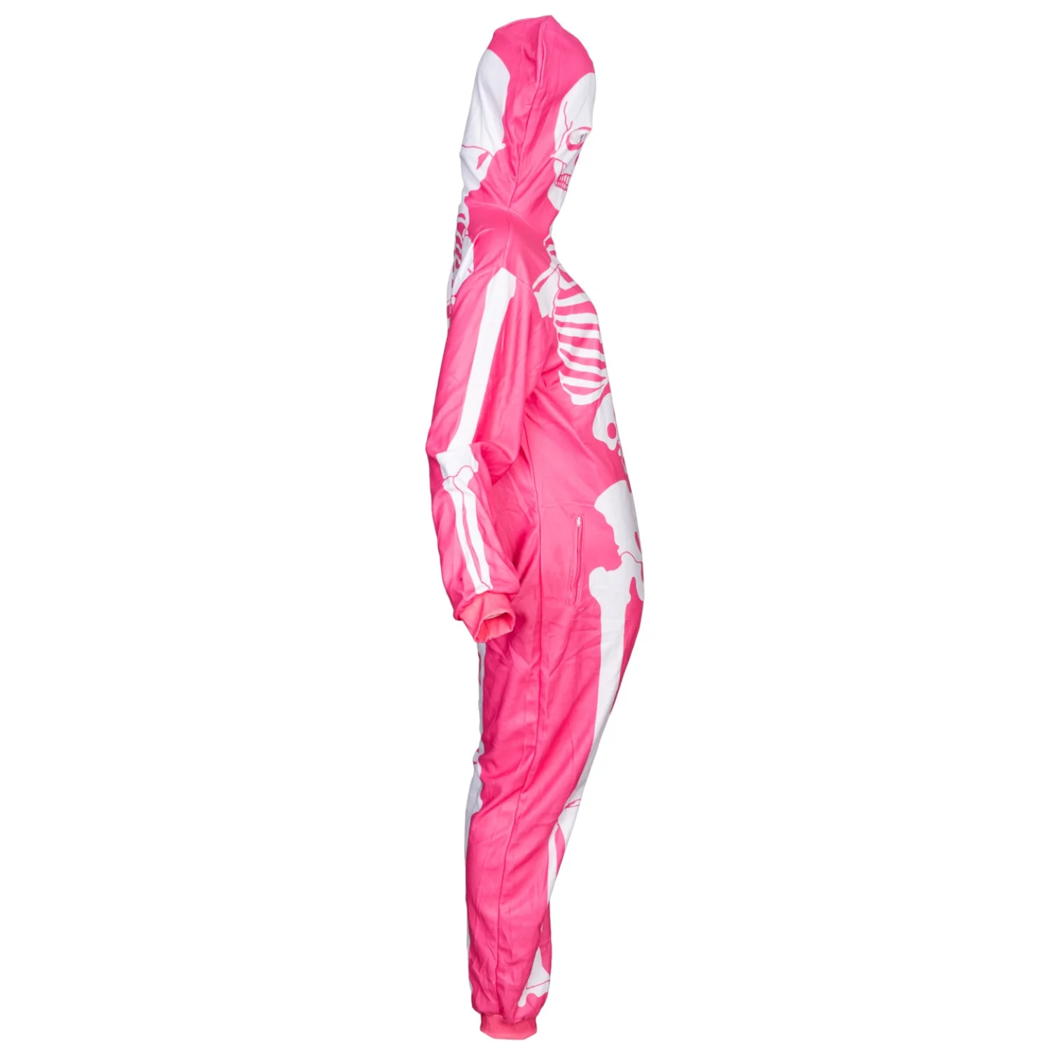 Women's Pink Skeleton Halloween Costume Cosplay Jumpsuit (With Mask) - Image 4