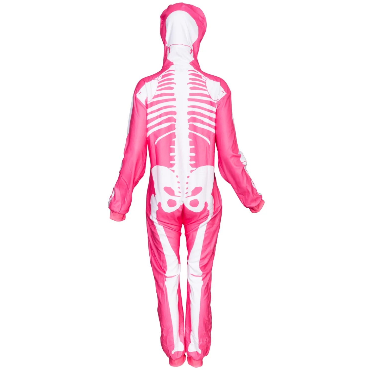 Women's Pink Skeleton Halloween Costume Cosplay Jumpsuit (With Mask) - Image 6