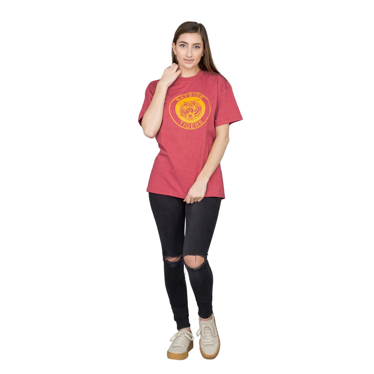 Women's SBTB Bayside Tigers School Logo Circle T-shirt - Image 4
