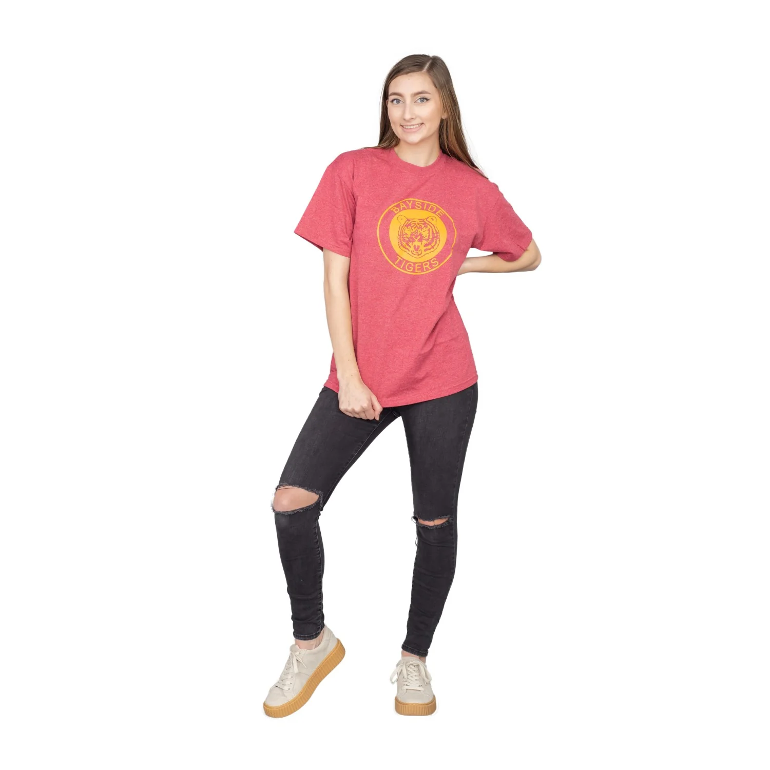 Women's SBTB Bayside Tigers School Logo Circle T-shirt - Image 5