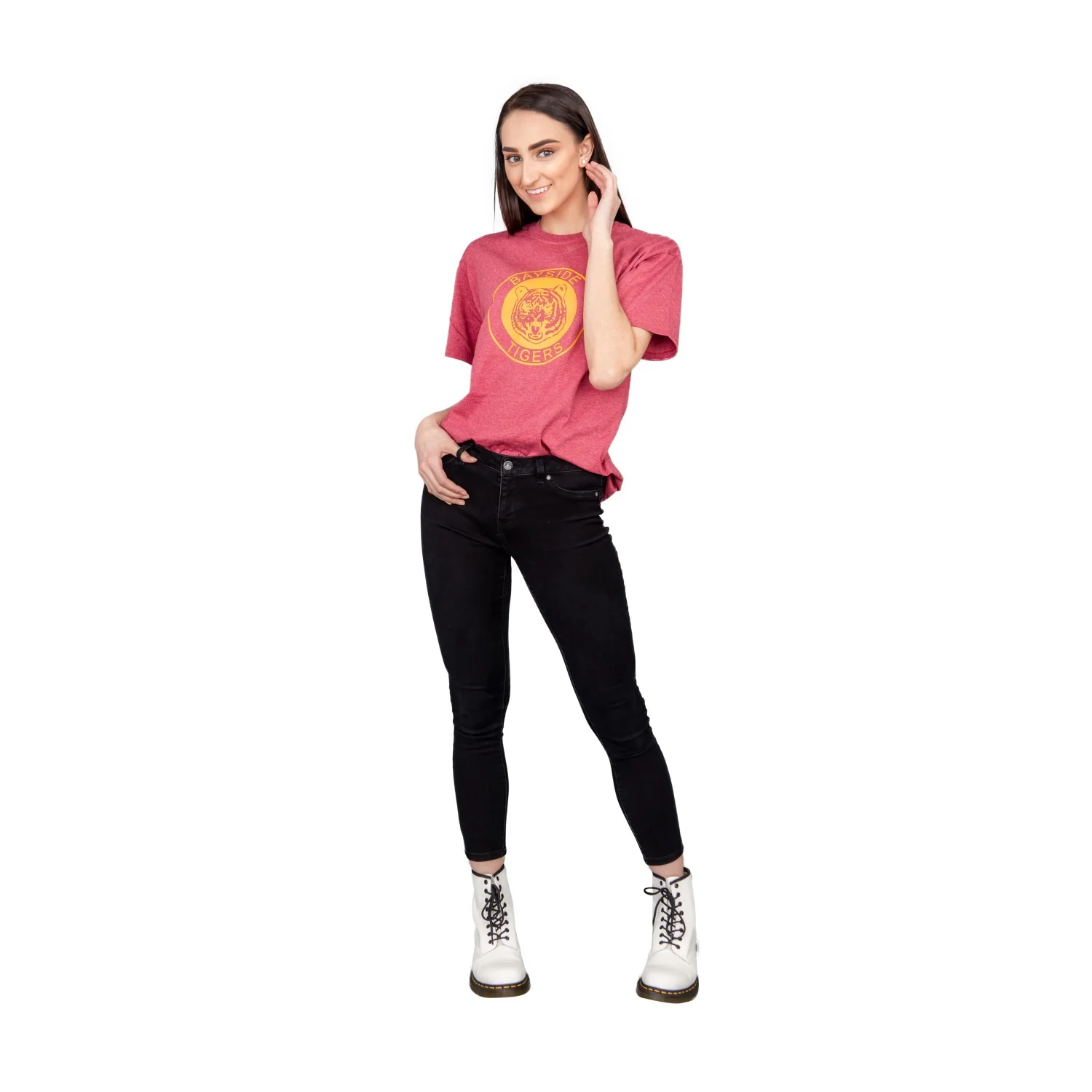 Women's SBTB Bayside Tigers School Logo Circle T-shirt - Image 9