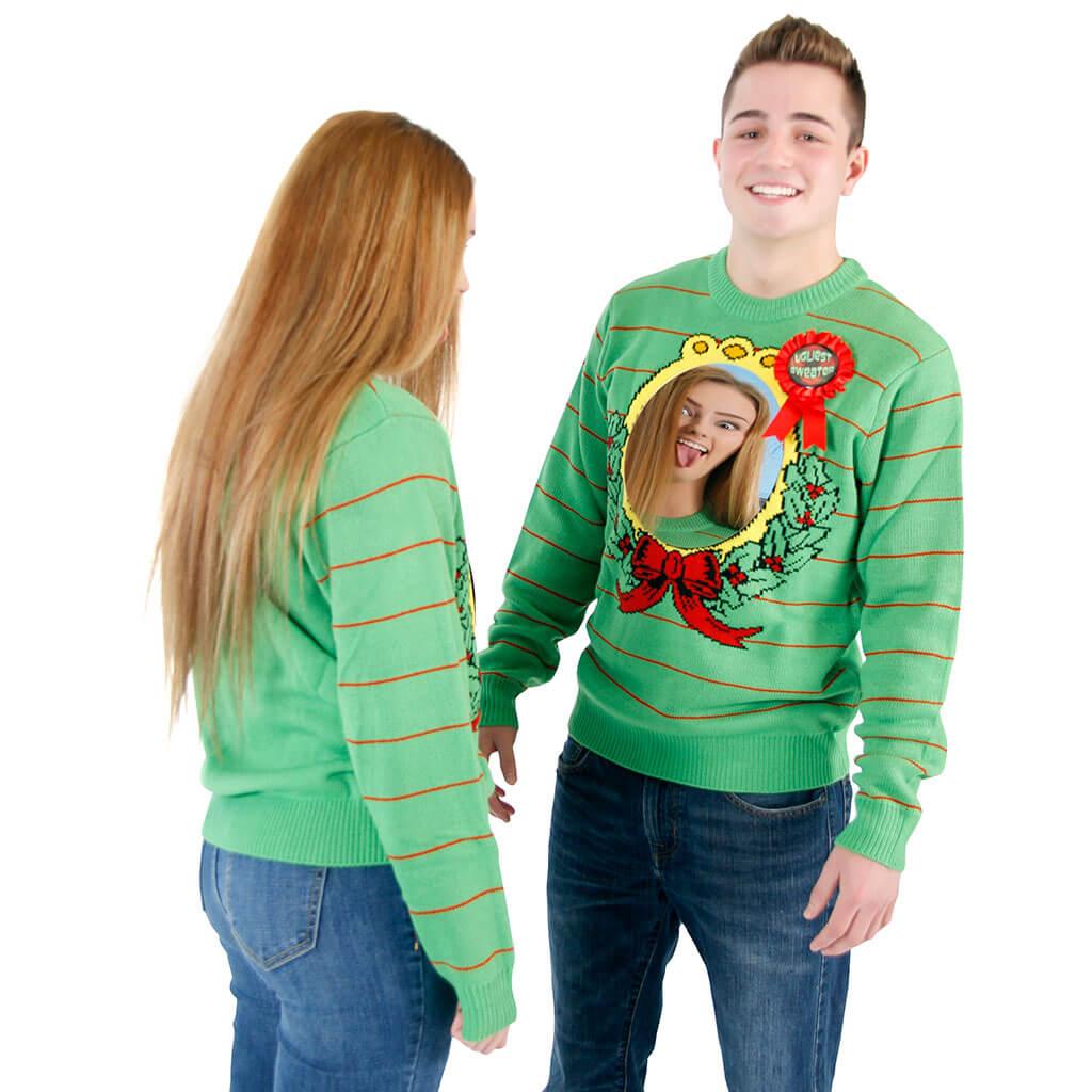 Women's Ugliest Sweater Award Humorous Ugly Christmas Sweater (with Mirror) - Image 3