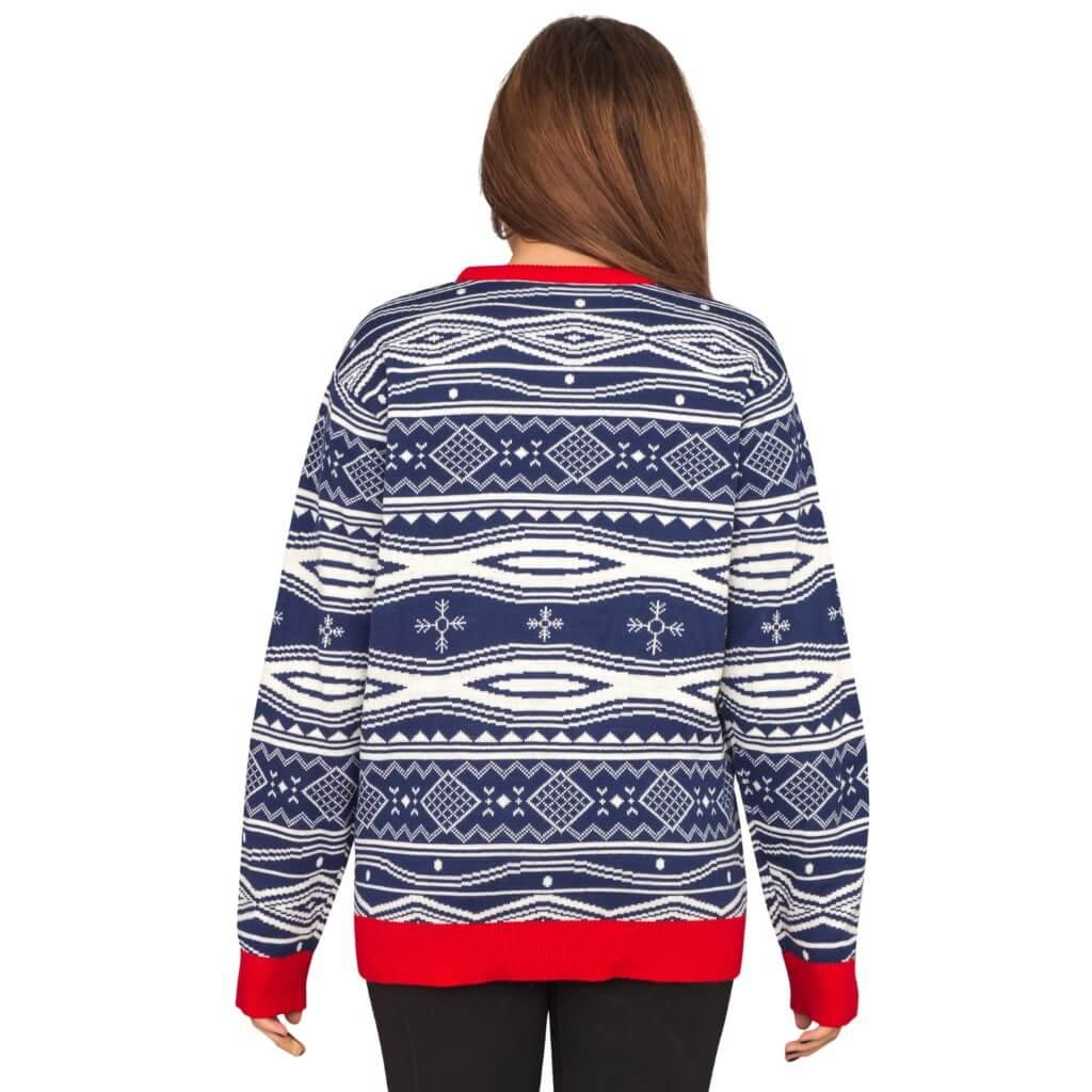 Women's Yeti Santa Hat Throw up Candy Ugly Christmas Sweater - Image 4