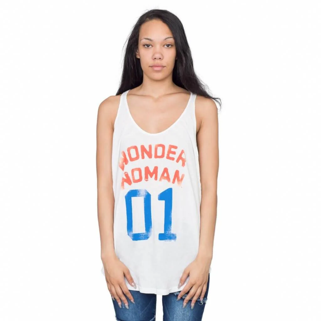 Wonder Woman 01 Distressed Juniors Tank Top - Image 2