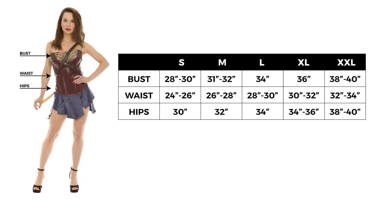 Wonder Woman Corset & Skirt Cosplay Costume - Image 3