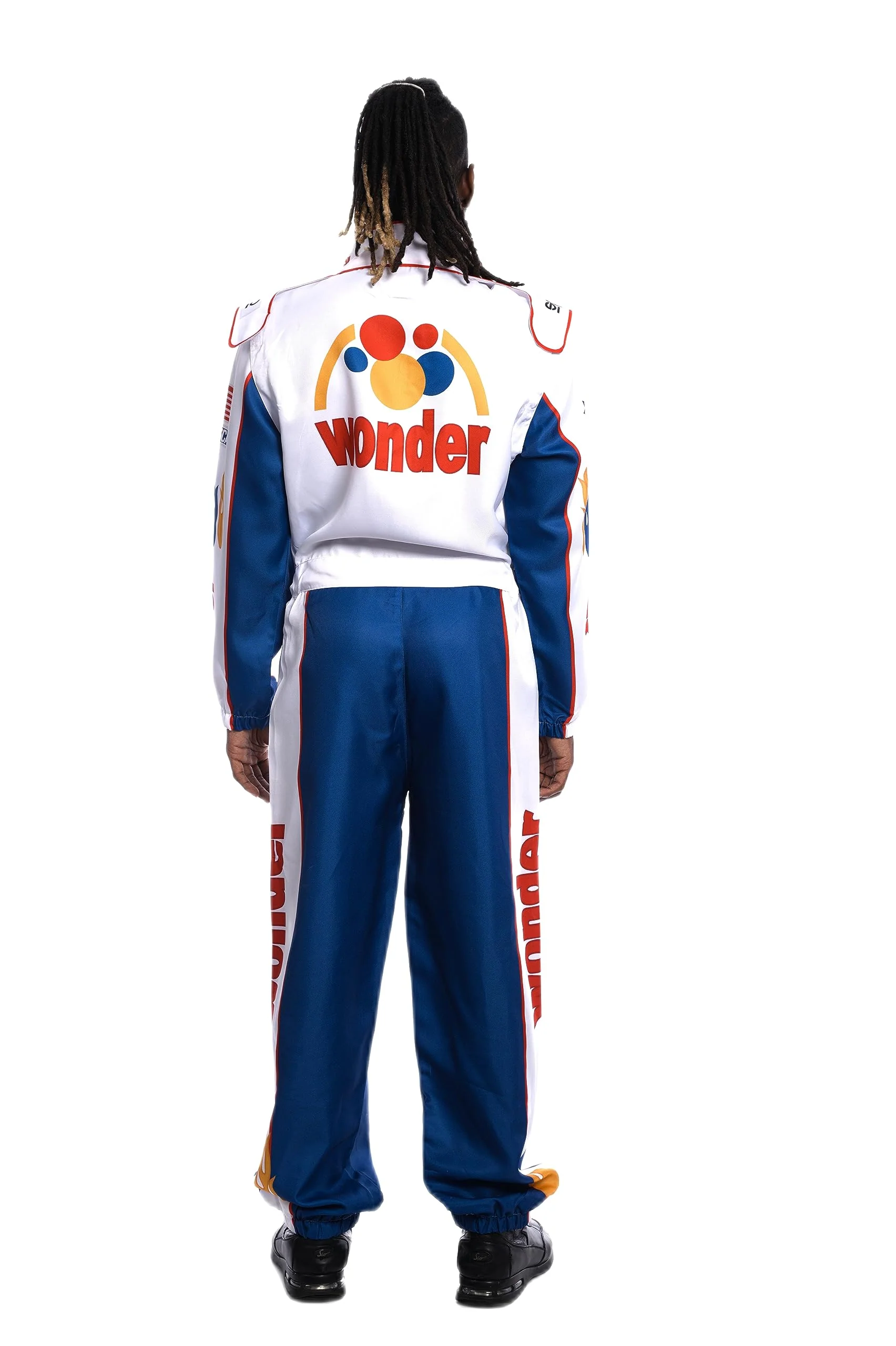WonderBread Jumpsuit: Ricky Bobby Race Driver Costume Mashup (No Embroidery) for Adult Halloween Cosplay - Image 4
