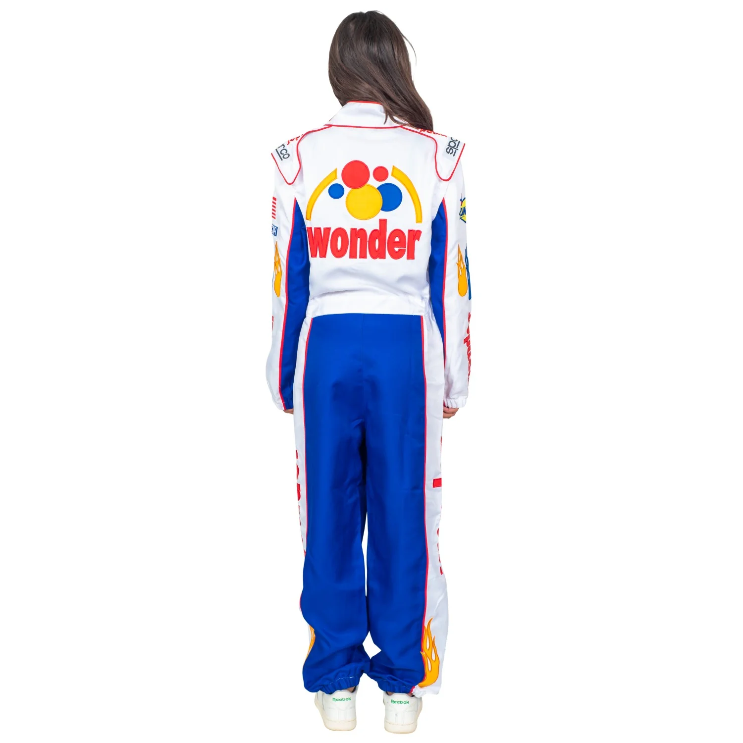 WonderBread Jumpsuit: Ricky Bobby Race Driver Costume Mashup (No Embroidery) for Adult Halloween Cosplay - Image 6