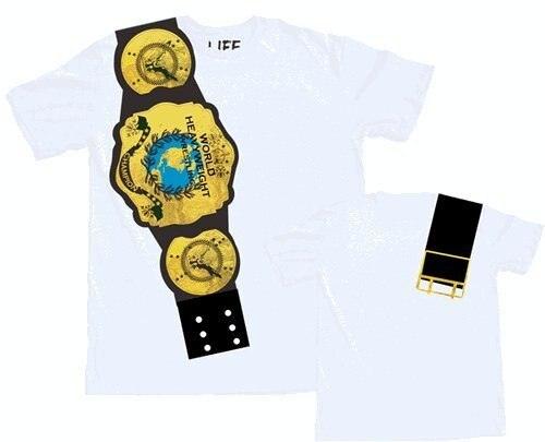 World Heavyweight Champion Belt on Shoulder T-shirt