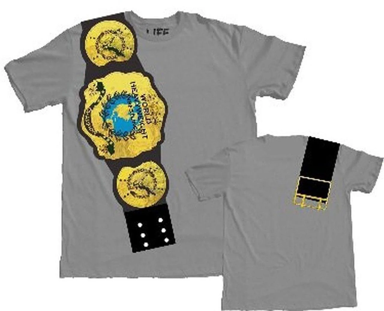 World Heavyweight Champion Belt on Shoulder T-shirt - Image 2