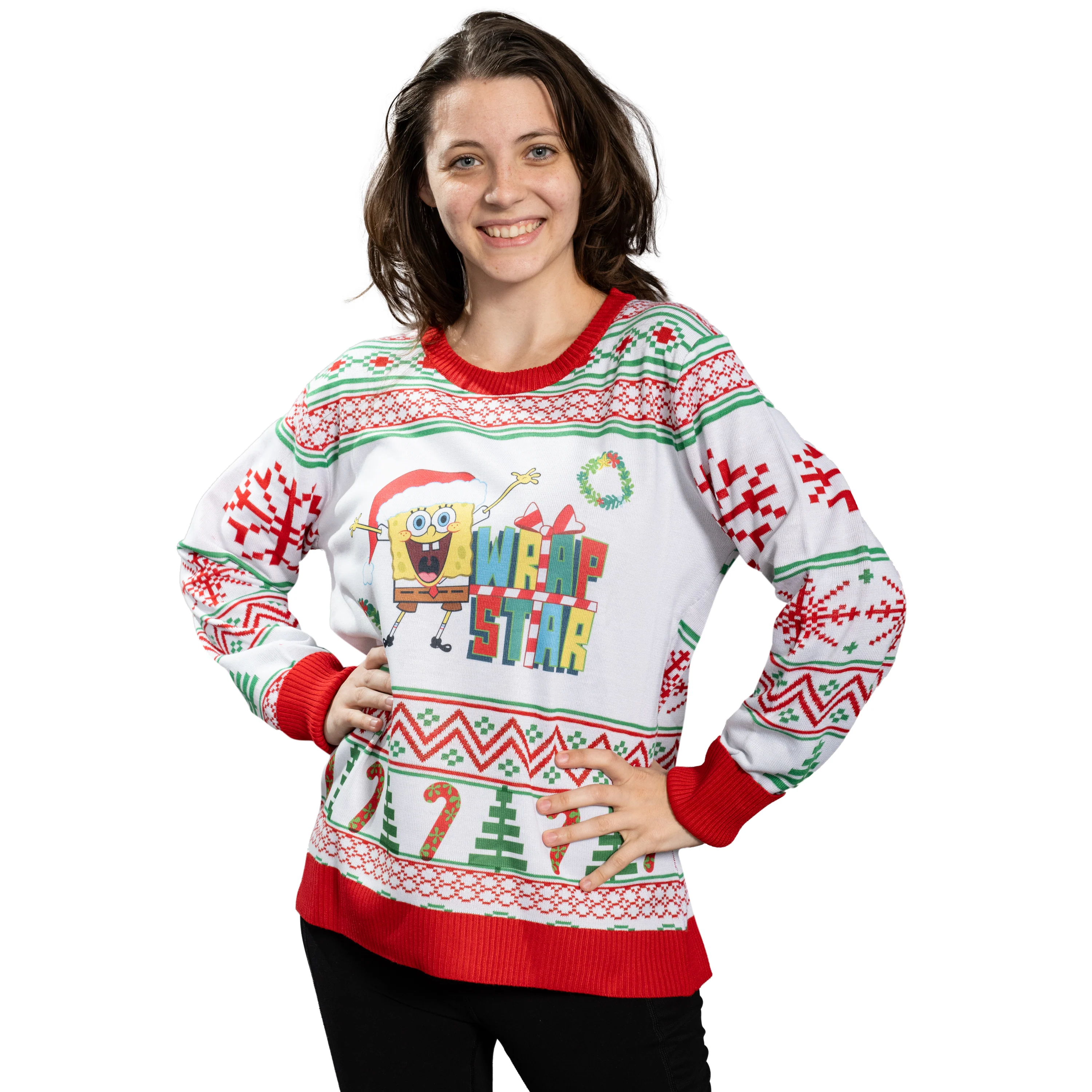 Wrap Star SpongeBob Christmas Sweater - Image 5