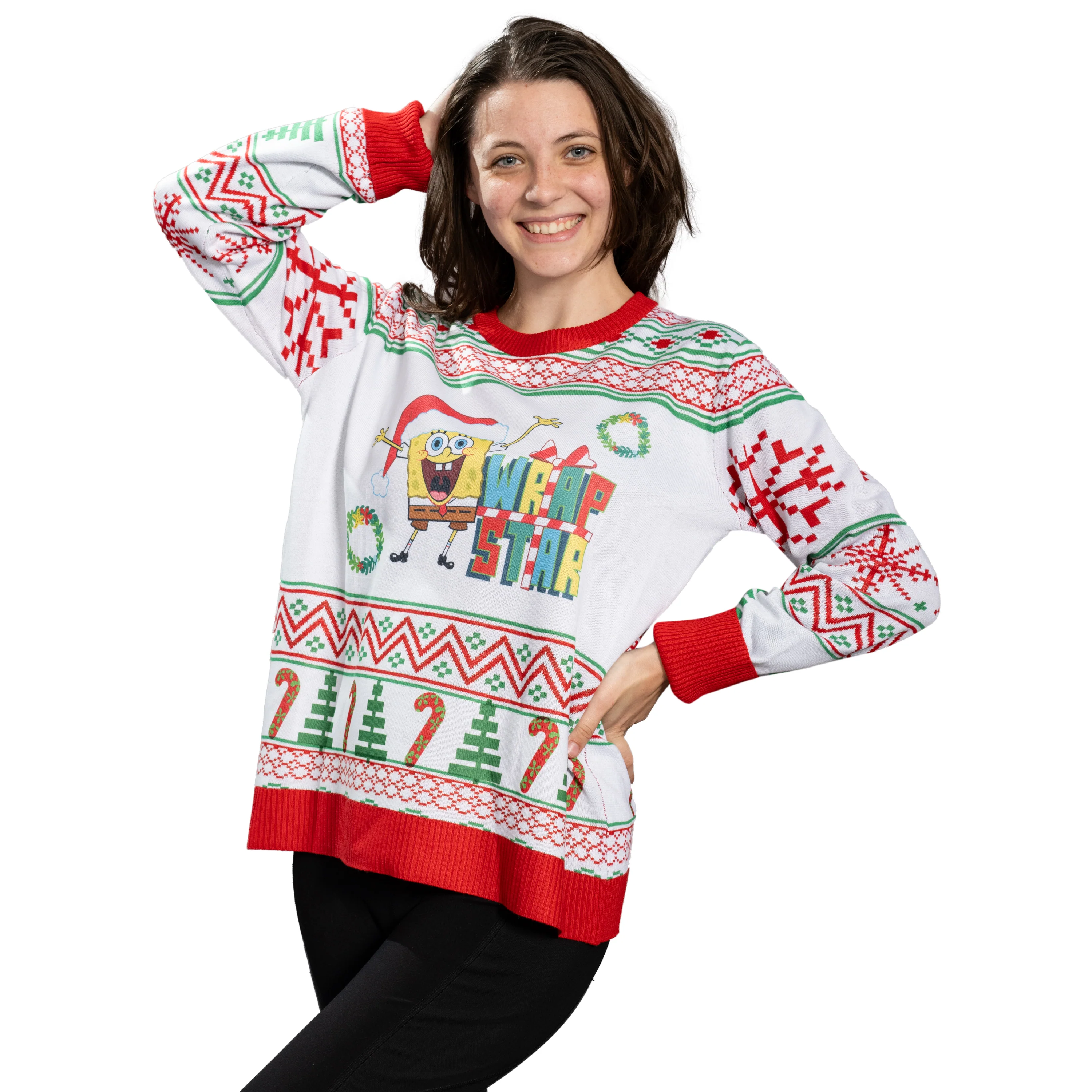 Wrap Star SpongeBob Christmas Sweater - Image 7