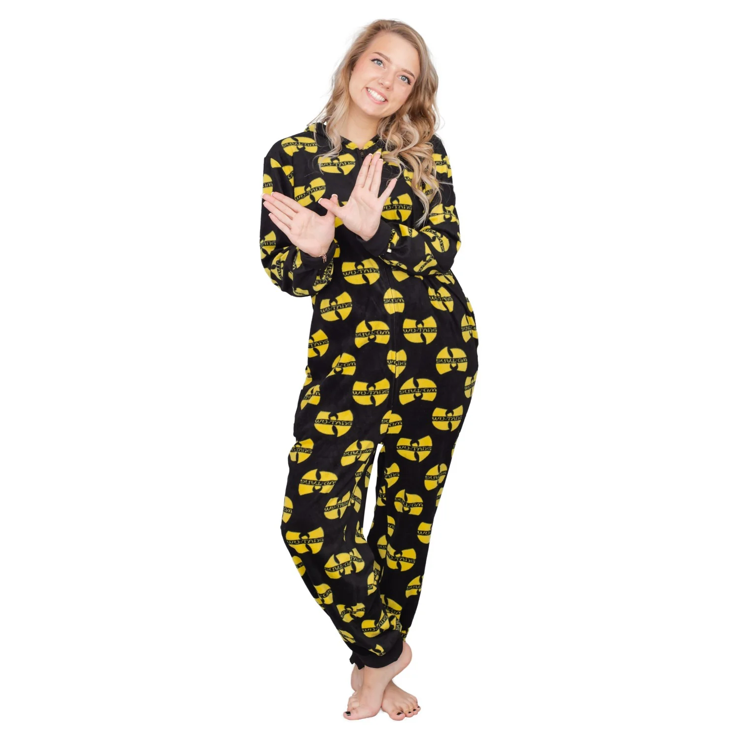 Wu-Tang Clan Logo Adult Pajama Union Suit - Image 3