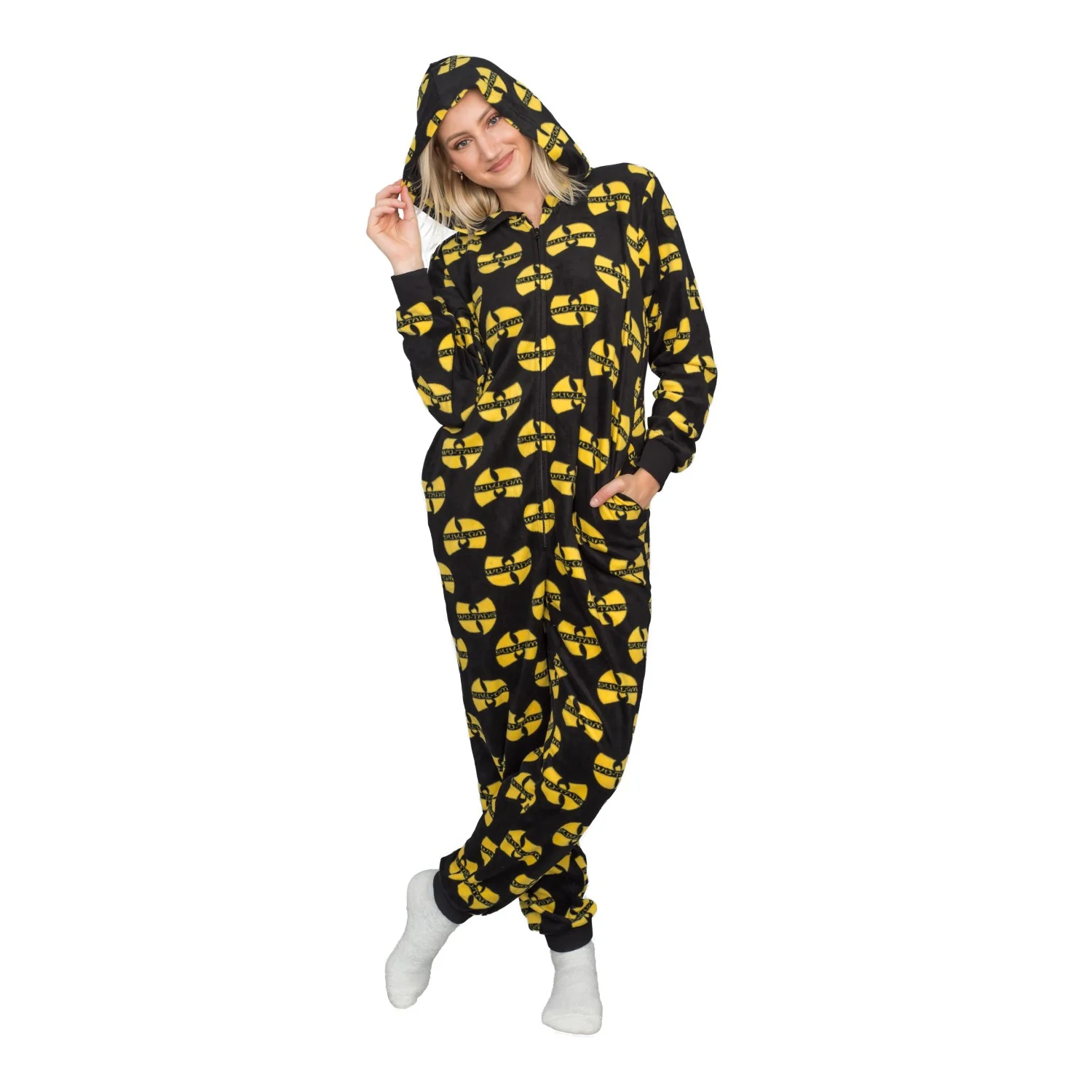 Wu-Tang Clan Logo Adult Pajama Union Suit - Image 7