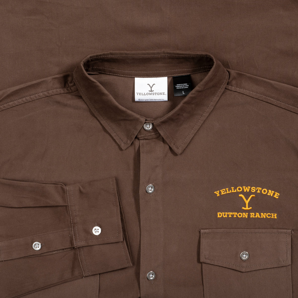 Yellowstone Dutton Button Up Ranch Work Shirt Halloween Costume Cosplay - Image 4