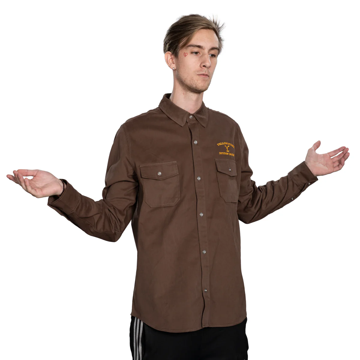 Yellowstone Dutton Button Up Ranch Work Shirt Halloween Costume Cosplay - Image 6