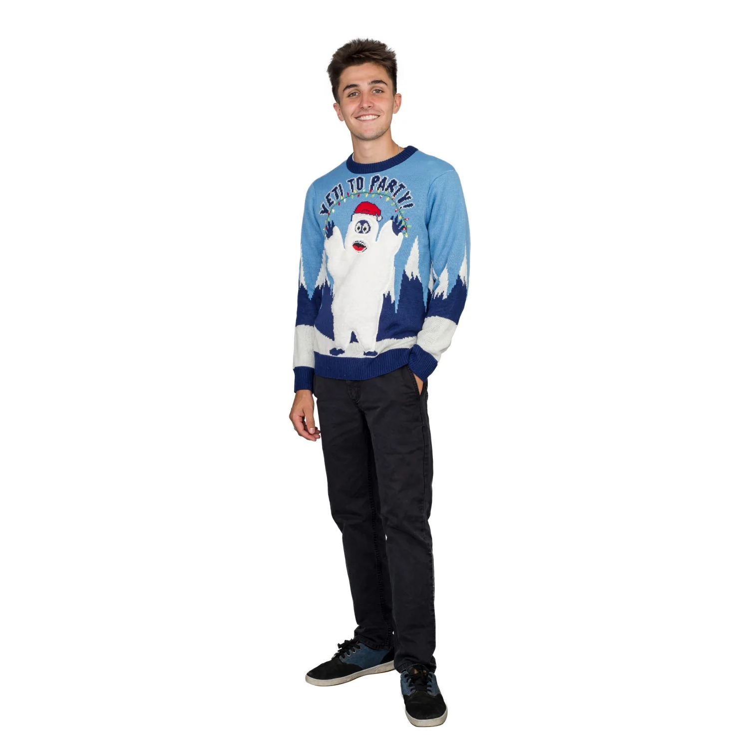 Yeti to Party Light up Ugly Christmas Sweater - Image 5