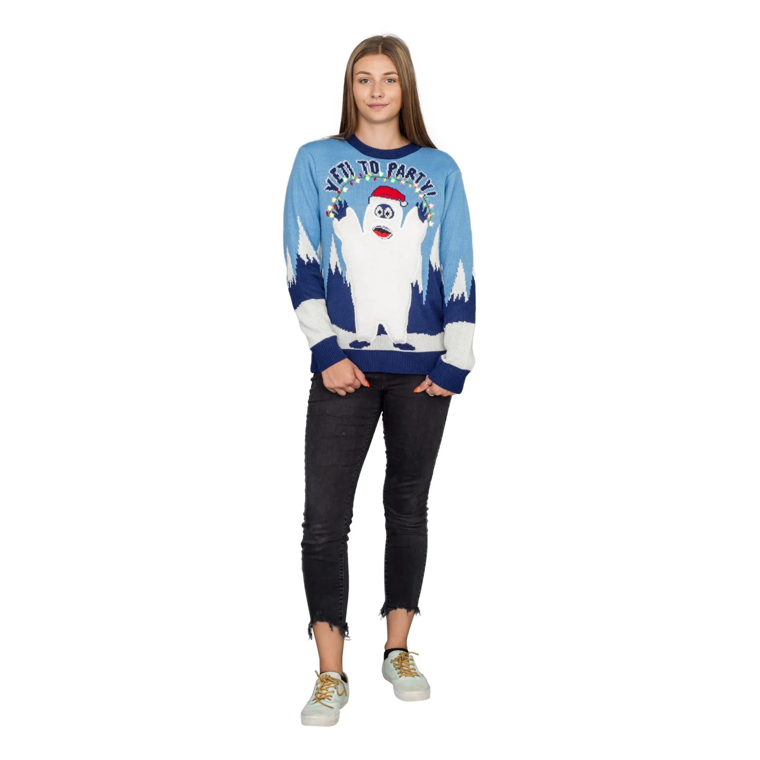 Yeti to Party Light up Ugly Christmas Sweater - Image 8