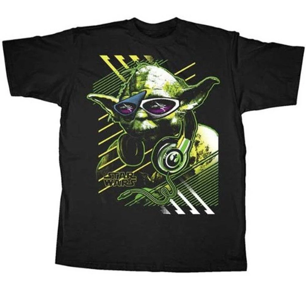 Yoda Headphones and Shades T-shirt