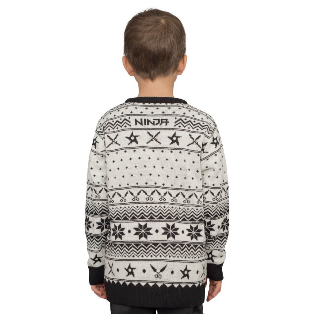 Youth Fortnite Ninja Logo Christmas Sweater - Image 3