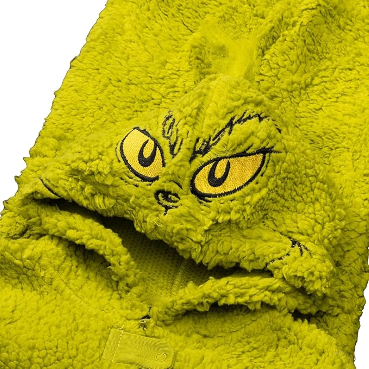Youth Kids Toddler Grinch Sherpa Union Suit Pajamas Halloween Cosplay Costume - Image 4
