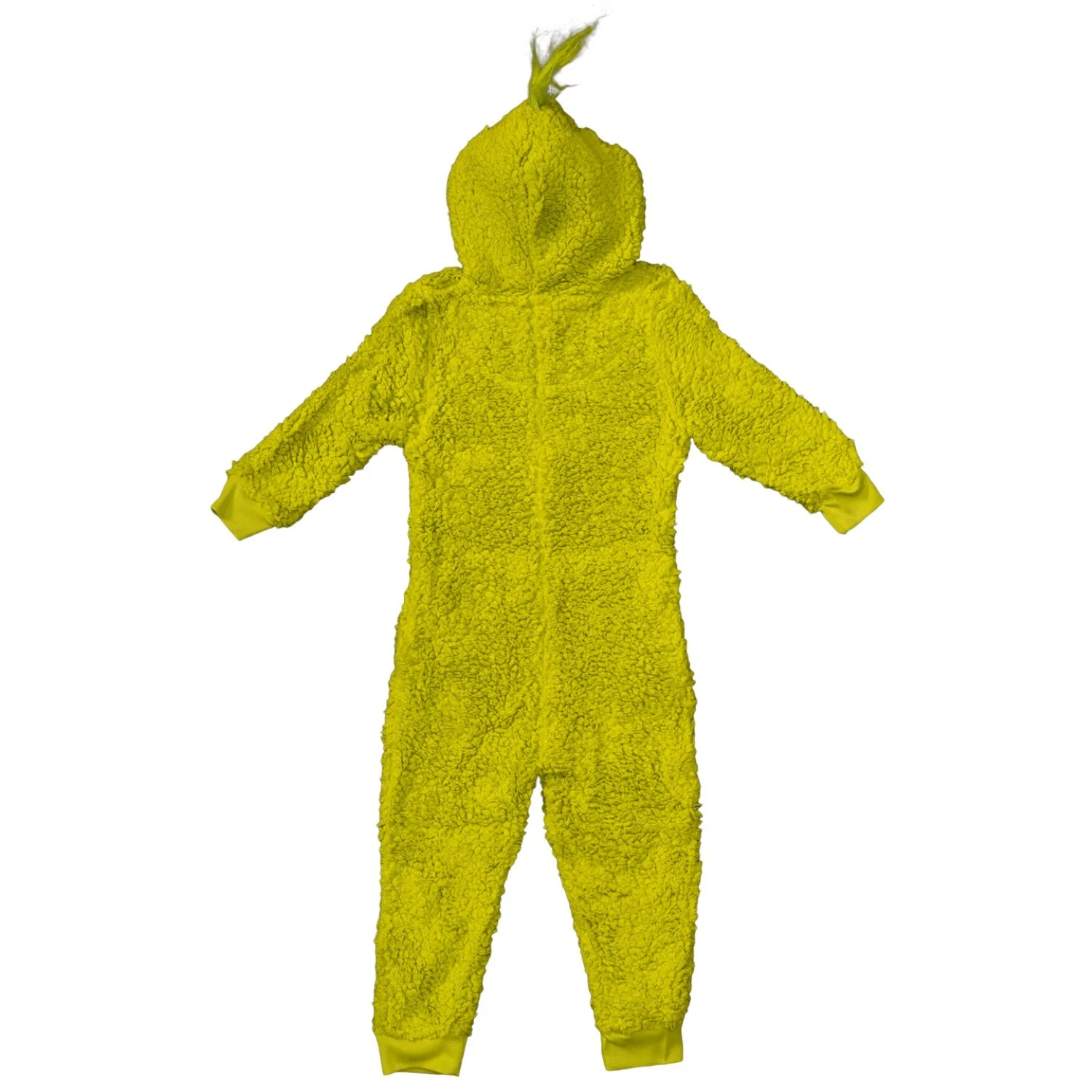 Youth Kids Toddler Grinch Sherpa Union Suit Pajamas Halloween Cosplay Costume - Image 9