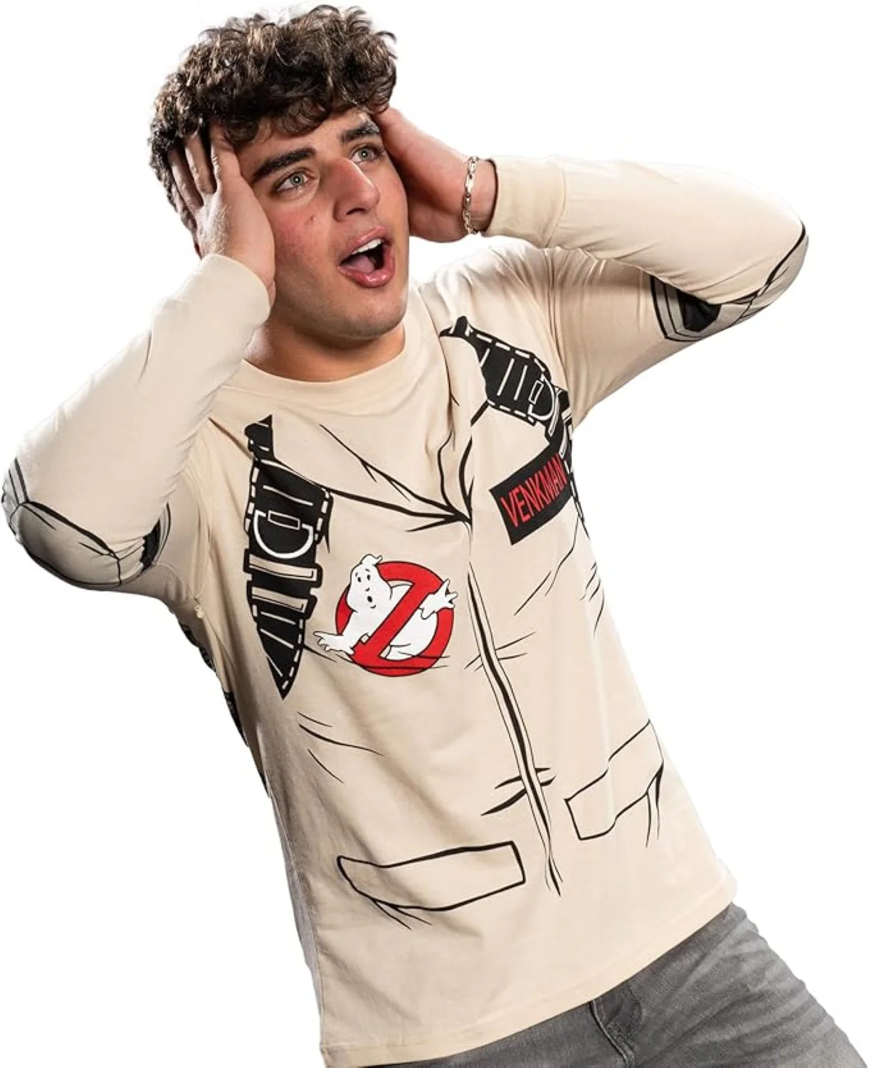 Zeddemore Long Sleeve Costume T-Shirt With Back Print - Image 3